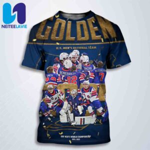 USA Hockey Golden US Mens National Team History Made For The First Time In 92 Years All Over Print T-Shirt