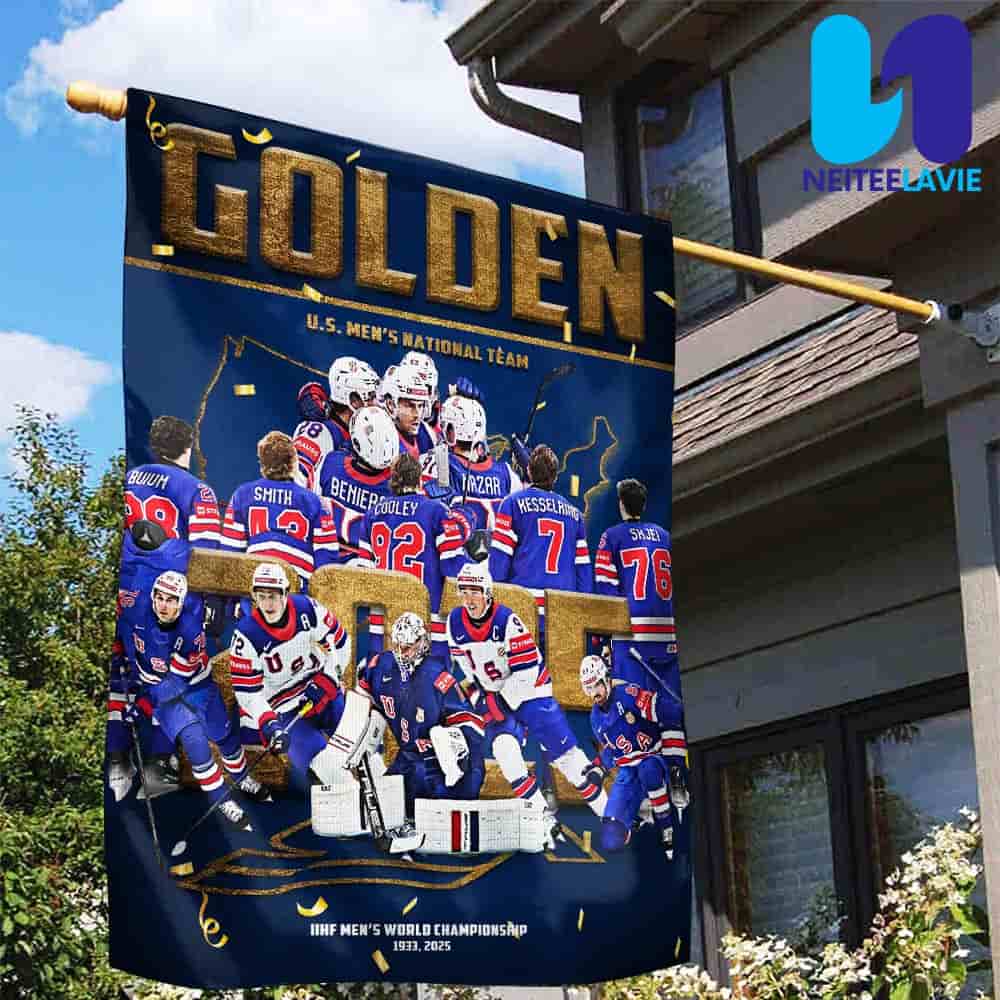 USA Hockey Golden US Mens National Team History Made For The First Time In 92 Years Garden House Flag USA Hockey Golden US Mens National Team History Made For The First Time In 92 Years Garden House Flag