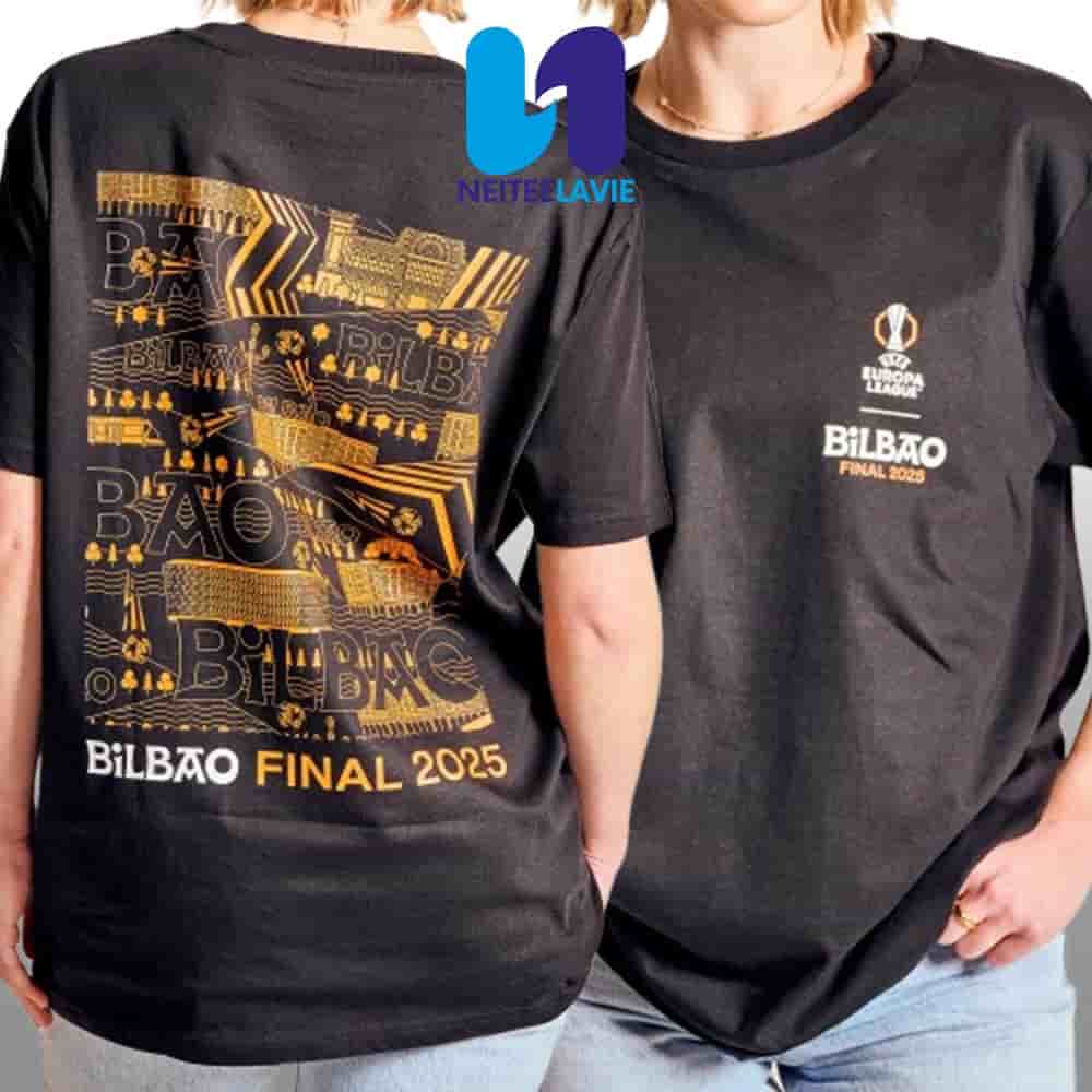 Uefa Europa League Bilbao Final 2025 City Pattern Fan Gift Event Merchandise Unisex T-shirt Uefa Europa League Bilbao Final 2025 City Pattern Fan Gift Event Merchandise Unisex T-shirt