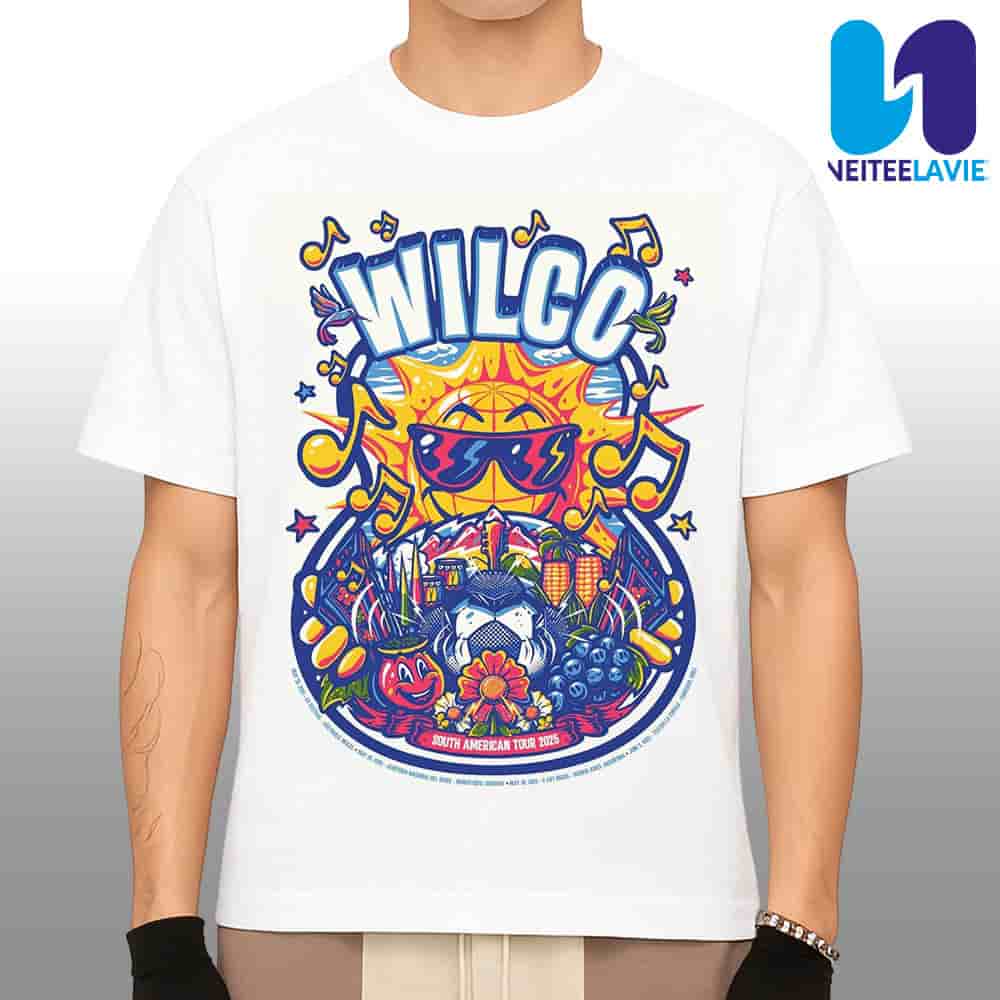 Wilco Official Poster South American Tour Dates May And June 2025 Art Work Merchandise Unisex T-Shirt Wilco Official Poster South American Tour Dates May And June 2025 Art Work Merchandise Unisex T-Shirt