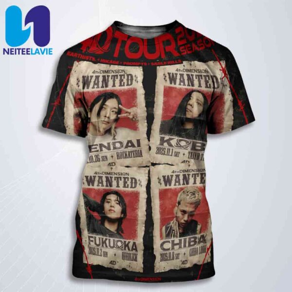 4th Dimension Earthists HIKAGE Prompts Sable Hills 4d Tour 2025 Season 2 All Over Print T-Shirt