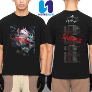 Ado Hibana World Tour 2025 Limited Edition Anime Graphic Tour Dates Merchandise Unisex T-Shirt