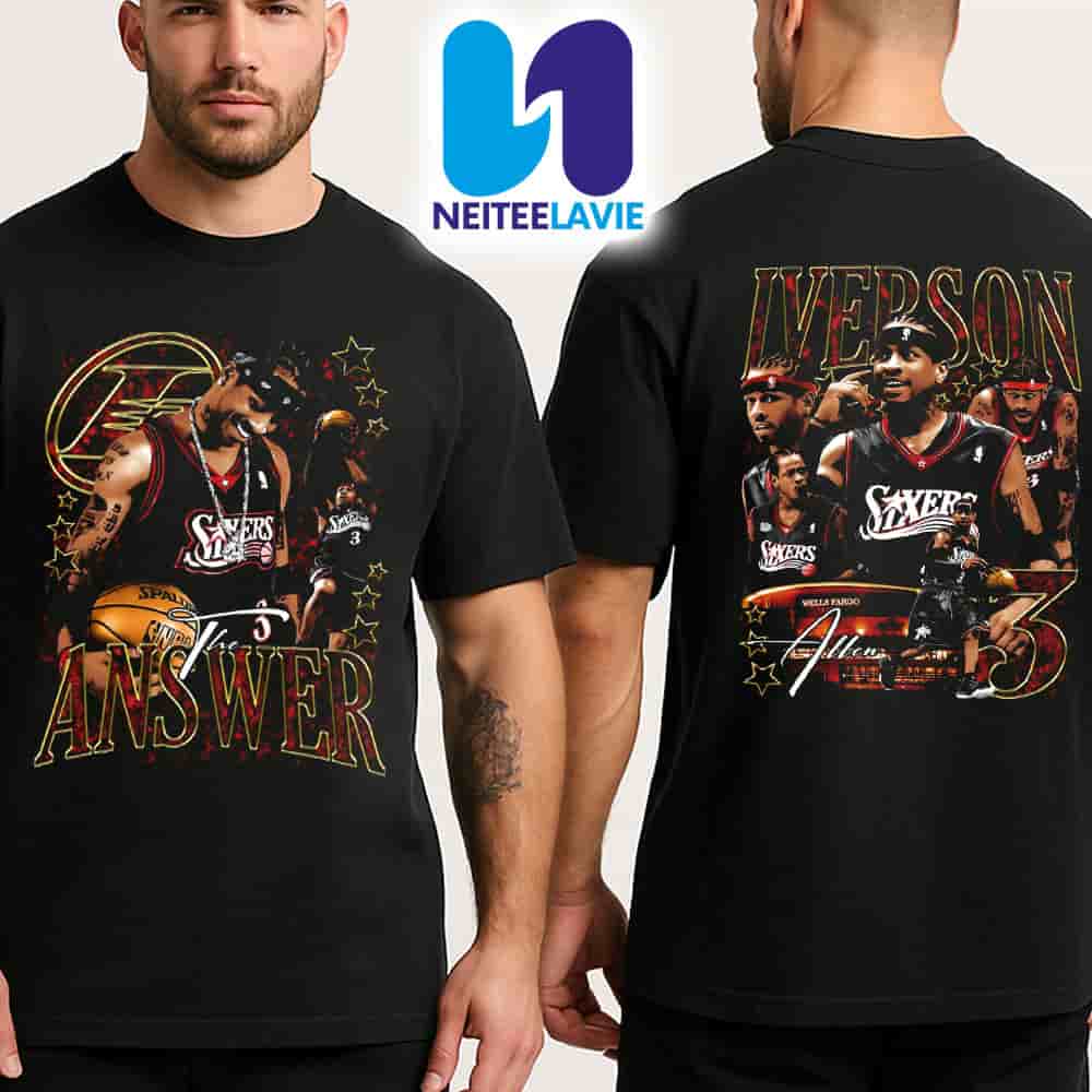 Allen Iverson Answer Merchandise Two Sided Unisex T-Shirt Allen Iverson Answer Merchandise Two Sided Unisex T-Shirt