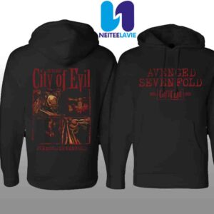 Avenged Sevenfold City of Evil Exclusive City of Evil 20th Anniversary Heavyweight Hooded Pullover Merch Two Sided Shirt