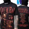 Avenged Sevenfold City of Evil Exclusive City of Evil 20th Anniversary Heavyweight Hooded Pullover Merch Two Sided Shirt