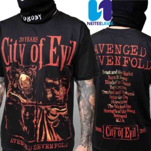 Avenged Sevenfold City of Evil Exclusive City of Evil 20th Anniversary Tee Merch Unisex Shirt