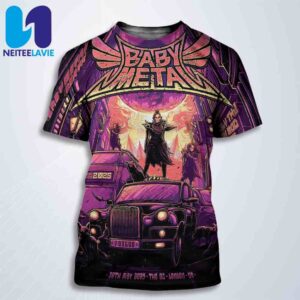 BABYMETAL Concert Poster In London UK On May 30 2025 At The O2 All Over Print T-Shirt