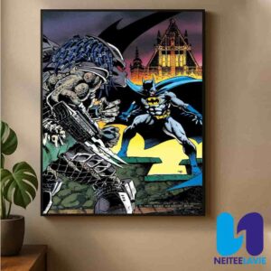 Batman Vs Predator The Ultimate Showdown In Gotham Home Decor Poster Canvas
