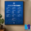 Brentford FC Premier League Fixtures 2025-26 Full Season Schedule Released Home Decor Poster Canvas