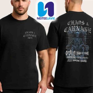 Chaos And Carnage Blue Skull King Tee 2025 Merch Two Sided Hoodie Shirt