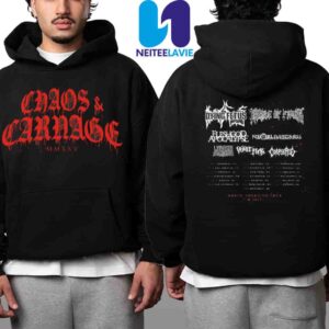Chaos And Carnage North American Tour 2025 Merch Two Sided Hoodie Shirt