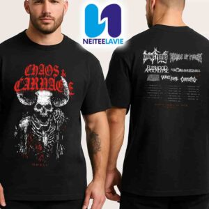 Chaos And Carnage North American Tour Dates List 2025 Merch Two Sided Unisex T-Shirt