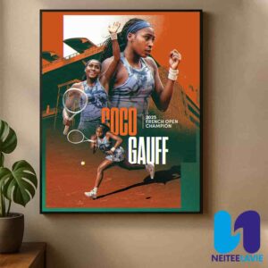 Coco Gauff Roland Garros Final Women Singles Champion 2025 Home Decor Poster Canvas