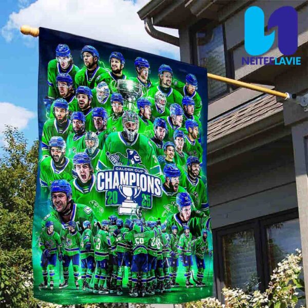 Congrats Abbotsford Canucks Winners Calder Cup 2025 AHL Champions Garden House Flag