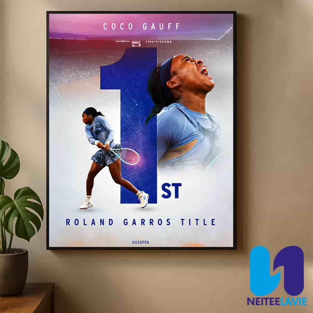Congrats Coco Gauff Winner Roland Garros Final Champion 2025 Home Decor Poster Canvas Congrats Coco Gauff Winner Roland Garros Final Champion 2025 Home Decor Poster Canvas