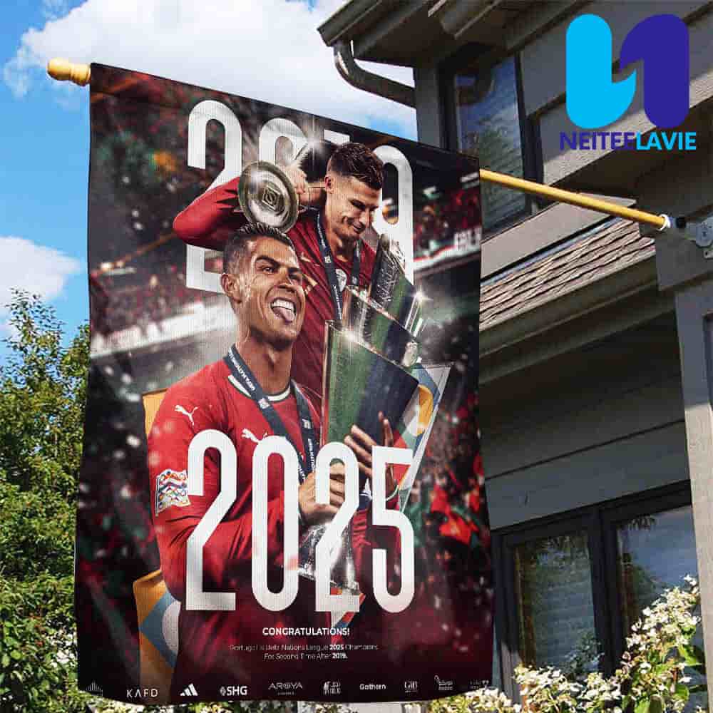 Congrats Cristiano Ronaldo Add Another International Trophy 2025 Garden House Flag Congrats Cristiano Ronaldo Add Another International Trophy 2025 Garden House Flag