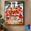Florida Panthers Winners 2025 Stanley Cup NHL Champions Celebration Home Decor Poster Canvas