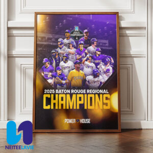 Congrats LSU Tigers Baseball Winners 2025 Baton Rouge Regional Champions Baseball Championship Home Decor Poster Canvas