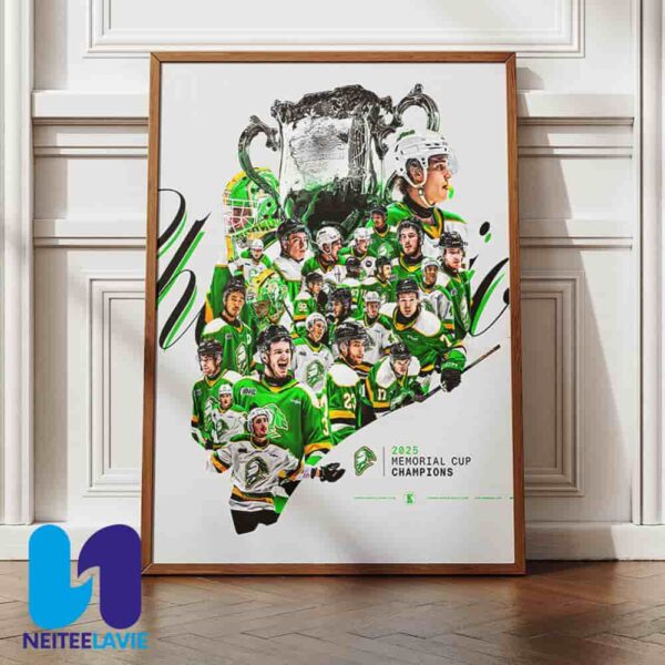 Congrats London Knights Winner Memorial Cup Champions 2025 Home Decor Poster Canvas
