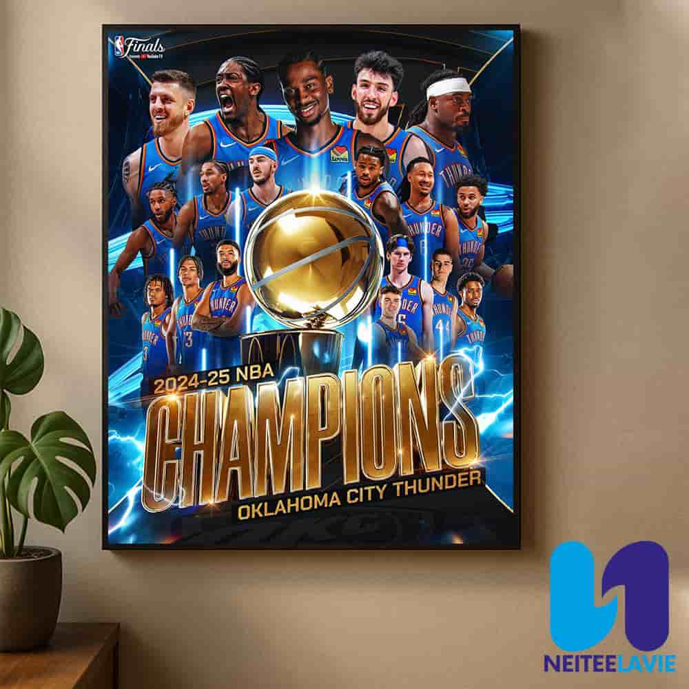 Congrats Oklahoma City Thunder Win 2024–25 NBA Championship A Historic Title Run Home Decor Poster Canvas Congrats Oklahoma City Thunder Win 2024–25 NBA Championship A Historic Title Run Home Decor Poster Canvas