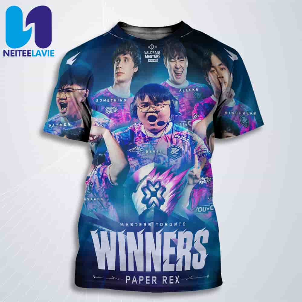 Congrats Paper Rex Winners Valorant Master Toronto 2025 Champions Of The World Stage All Over Print T-Shirt Congrats Paper Rex Winners Valorant Master Toronto 2025 Champions Of The World Stage All Over Print T-Shirt