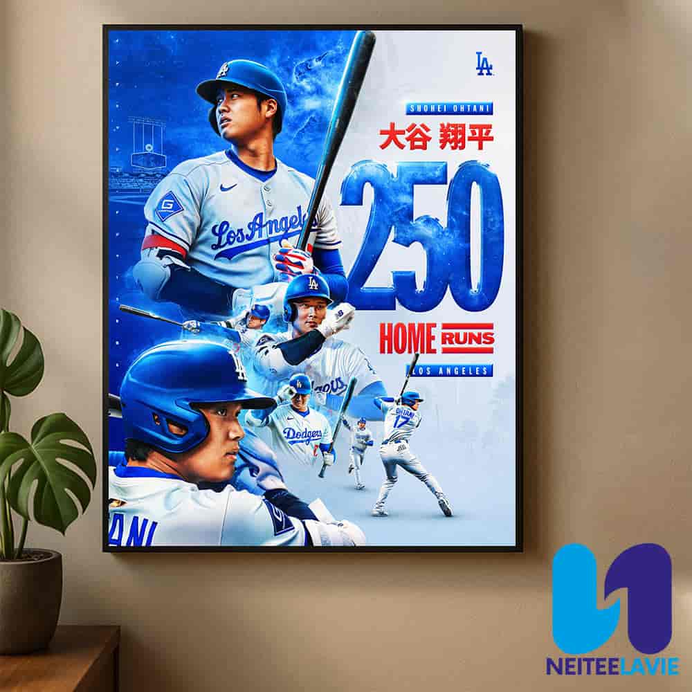 Congrats Shohei Ohtani Los Angeles Dodgers 250th Career Home Run Home Decor Poster Canvas Congrats Shohei Ohtani Los Angeles Dodgers 250th Career Home Run Home Decor Poster Canvas
