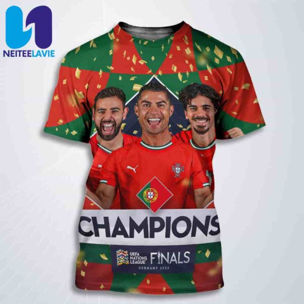 Congrats Team Football  Portugal Champions UEFA Nations League Finals Germany 2025 All Over Print T-Shirt