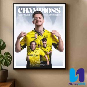 Congrats Team Vitality Win BLAST Major Austin 2025 CS2 World Champions Home Decor Poster Canvas