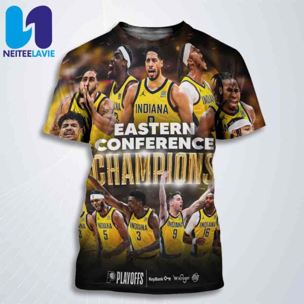 Congratulations Indiana Pacer Eastern Conference Champions 2025 Season All Over Print T-Shirt