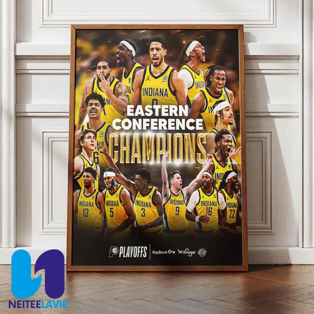 Congratulations Indiana Pacer Eastern Conference Champions 2025 Season Home Decor Poster Canvas Congratulations Indiana Pacer Eastern Conference Champions 2025 Season Home Decor Poster Canvas