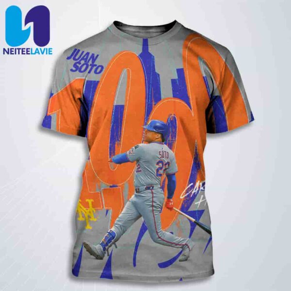 Congratulations New York Mets Juan Soto Career Hits 1000 All Over Print T-Shirt
