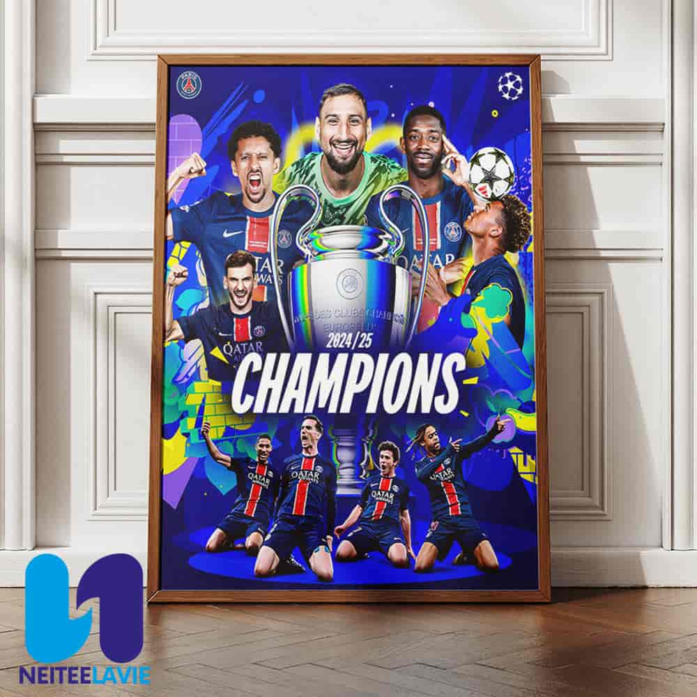 Congratulations Paris Saint-Germain FC Winner UEFA Champions League 2025 Home Decor Poster Canvas Congratulations Paris Saint-Germain FC Winner UEFA Champions League 2025 Home Decor Poster Canvas