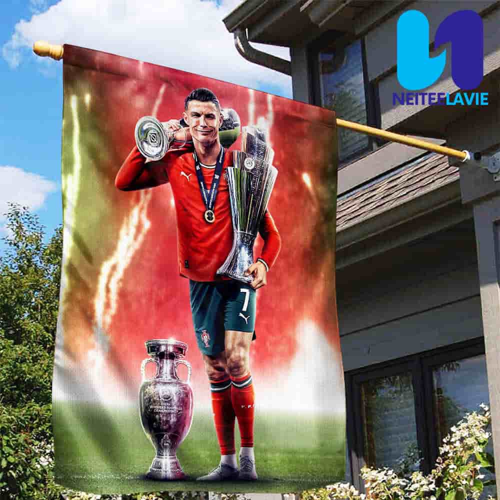 Cristiano Ronaldo Add Another International Trophy To The Collection 2025 Garden House Flag Cristiano Ronaldo Add Another International Trophy To The Collection 2025 Garden House Flag