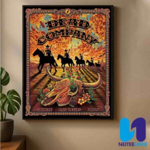 Dead And Company Live at Sphere Las Vegas 2025 Psychedelic Western Concert Poster Home Decor Poster Canvas