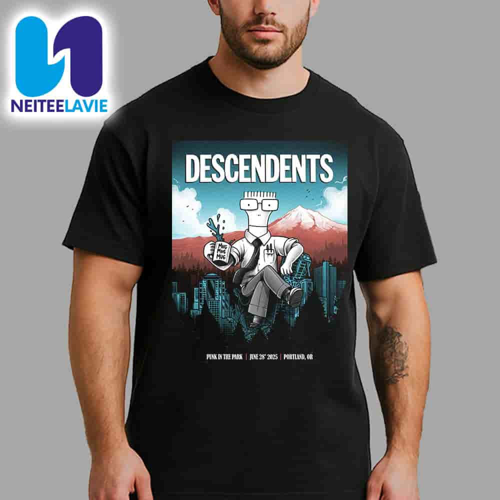 Descendents Punk In The Park On June 28 2025 In Portland Official Milo Over City Artwork Merchandise Unisex T-Shirt Descendents Punk In The Park On June 28 2025 In Portland Official Milo Over City Artwork Merchandise Unisex T-Shirt