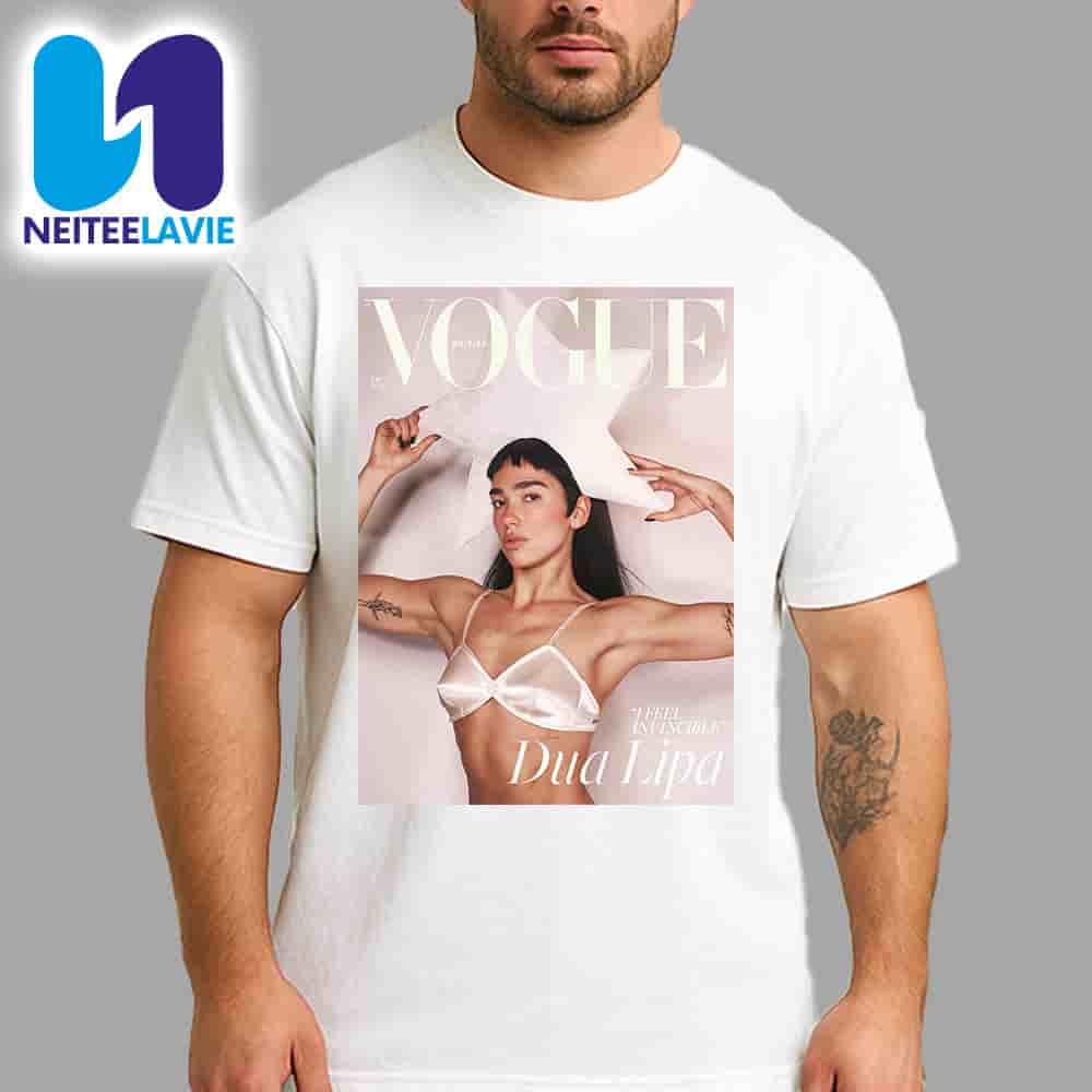 Dua Lipa Is British Vogue Magazine July 2025 Cover Star Merchandise Unisex T-Shirt Dua Lipa Is British Vogue Magazine July 2025 Cover Star Merchandise Unisex T-Shirt