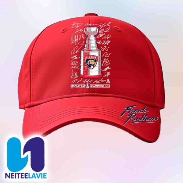 Florida Panthers Fanatics Red 2025 Stanley Cup Champions Signature Classic Snapback Hat-cap