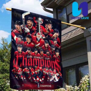 Florida Panthers Winners 2025 Stanley Cup NHL Champions Celebration Garden House Flag