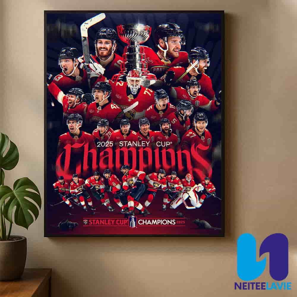 Florida Panthers Winners 2025 Stanley Cup NHL Champions Celebration Home Decor Poster Canvas Florida Panthers Winners 2025 Stanley Cup NHL Champions Celebration Home Decor Poster Canvas