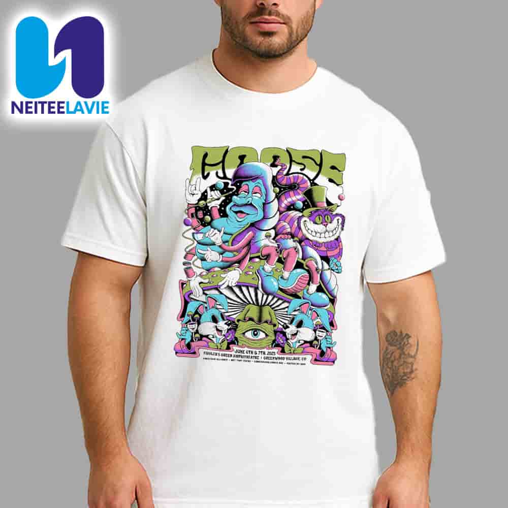 Goose Band Concert Poster In Greenwood Village CO On June 6 And 7 2025 At Fiddler Green Amphitheatre Merch Unisex T-Shirt Goose Band Concert Poster In Greenwood Village CO On June 6 And 7 2025 At Fiddler Green Amphitheatre Merch Unisex T-Shirt
