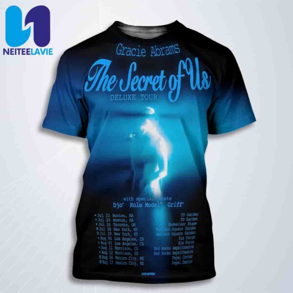 Gracie Abrams The Secret Of Us Deluxe Tour Dates List 2025 All Over Print T-Shirt