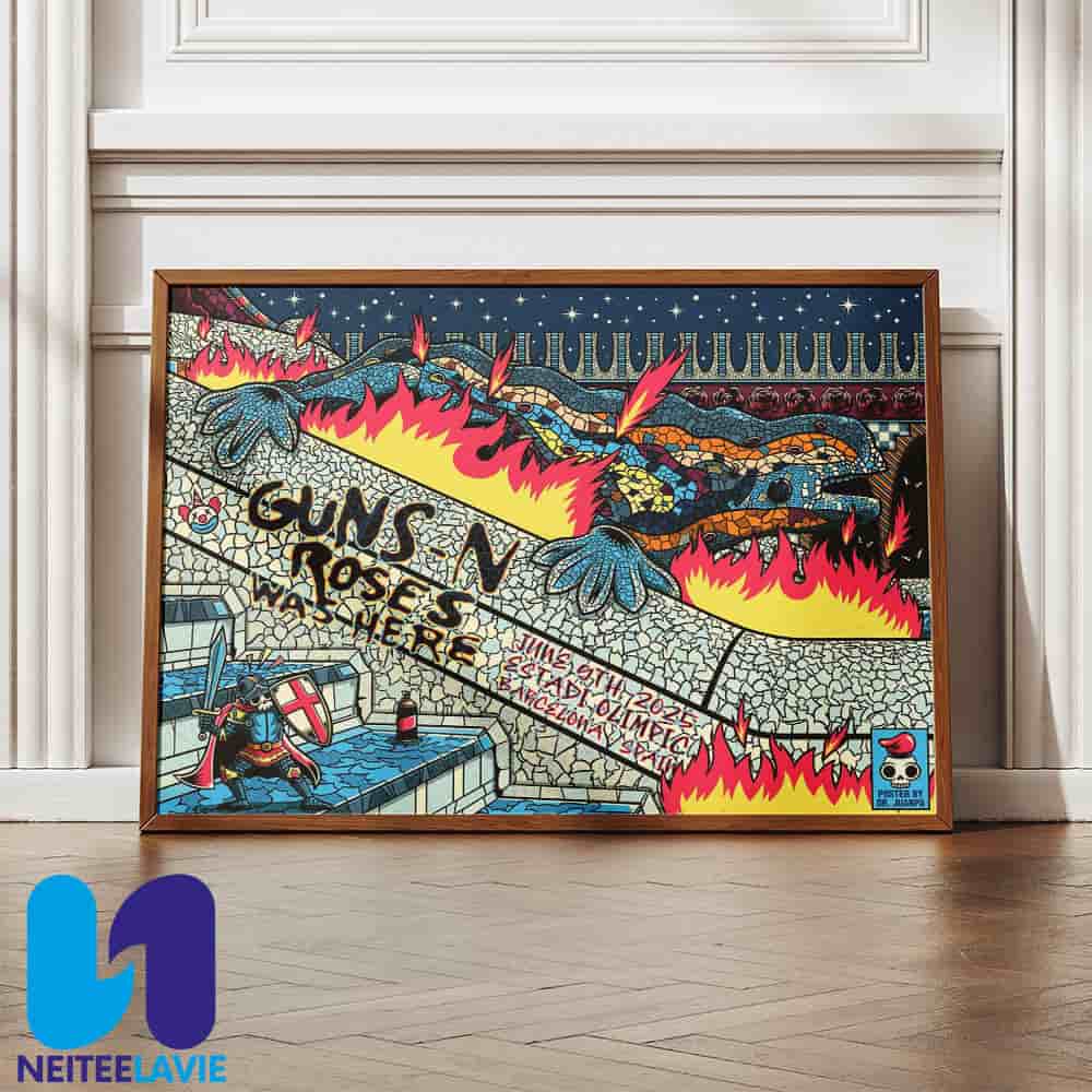 Guns N Roses Concert Poster By Dr. Juanpa In Barcelona Spain On June 9 2025 At Estadi Olimpic Home Decor Poster Canvas Guns N Roses Concert Poster By Dr. Juanpa In Barcelona Spain On June 9 2025 At Estadi Olimpic Home Decor Poster Canvas