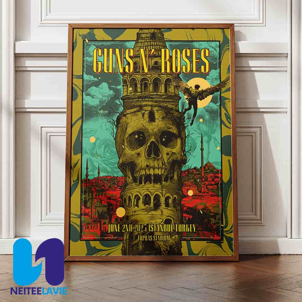 Guns N Roses Concert Poster In Istanbul Turkey On June 2nd 2025 At Tupras Stadium Home Decor Poster Canvas Guns N Roses Concert Poster In Istanbul Turkey On June 2nd 2025 At Tupras Stadium Home Decor Poster Canvas