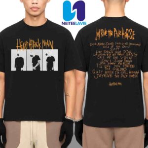 Heart Attack Man North American Joyride The Pale Horse Track List Tour 2025 Merchandise Two Sided Unisex T-Shirt