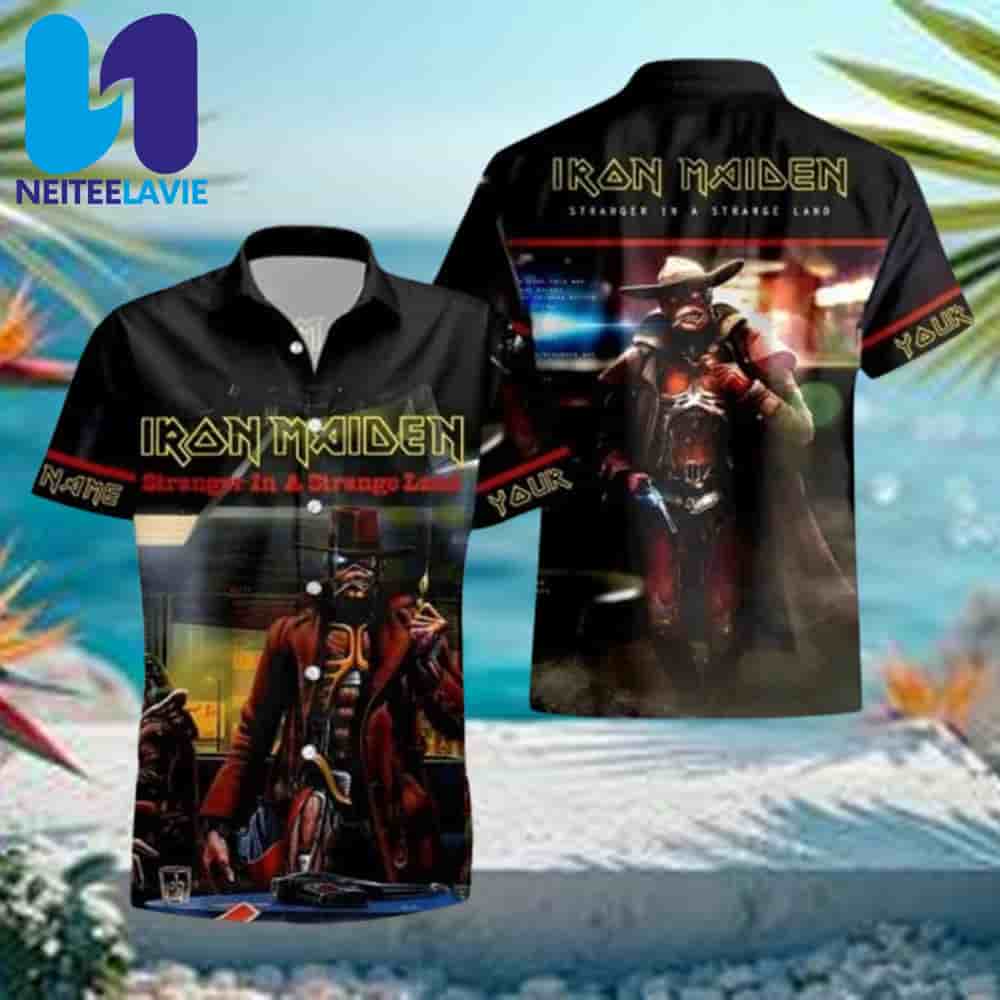 Iron Maiden Stranger in a Strange Land Sci-Fi Hawaiian Shirt And Beach Short Iron Maiden Stranger in a Strange Land Sci-Fi Hawaiian Shirt And Beach Short
