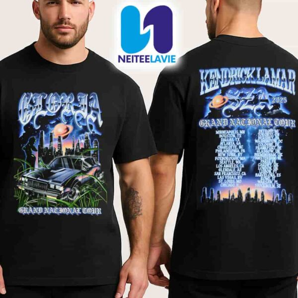 Kendrick Lamar Grand Nation Gloria Bug Tour 2025 Merch Two Sided Unisex T-Shirt