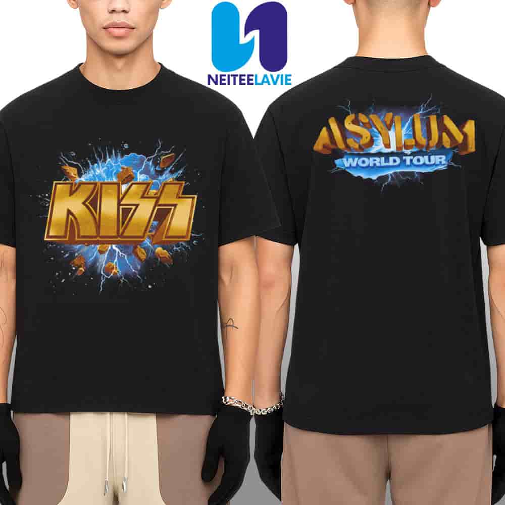 Kiss Asylum 40th Anniversary World Tour 2025 Merchandise Two Sided Unisex T-Shirt Kiss Asylum 40th Anniversary World Tour 2025 Merchandise Two Sided Unisex T-Shirt