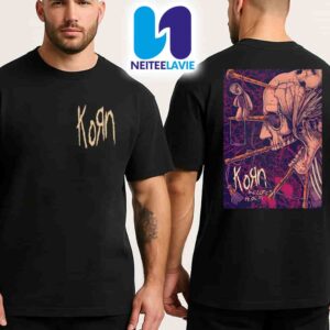 KoRn Concert Poster In Clisson France On Jun 19 2025 At Hellfest Merch Two Sided Unisex T-Shirt