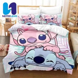 Lilo And Stitch Bedding Set Funny Angel And Stitch For Girls