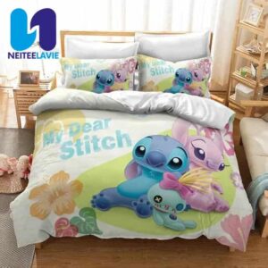Lilo And Stitch Bedding Set My Dear Stitch Romantic Aloha